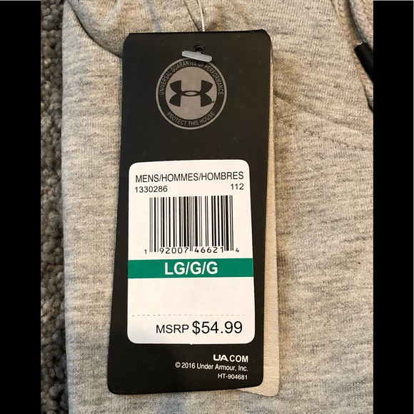 NWT Under Armour Mens Heatgear Fleece Hoodie. - Picture 5 of 7